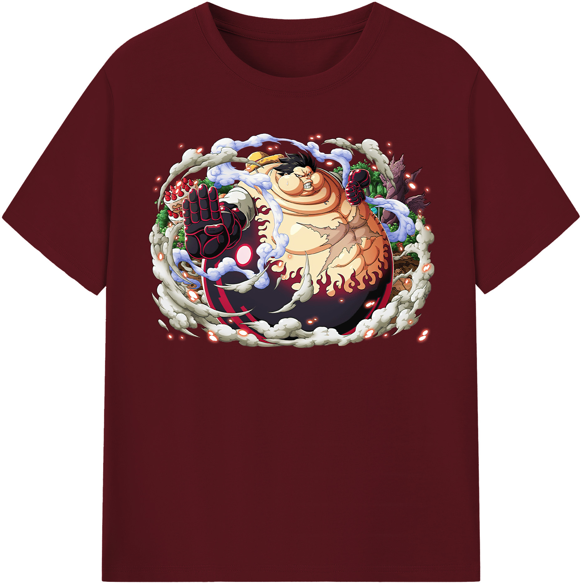 ワンピース モンキー・D・ルフィ ONE PIECE Monkey D. Luffy 綿100％半袖Tシャツ（フロントプリント）
